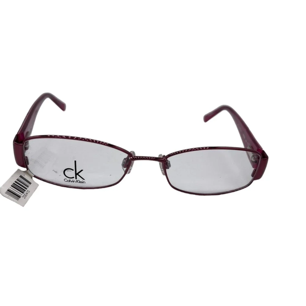 NWT CK Children's Eyeglass Frame Calvin Klein Metallic Pink/Purple Metal Frames
